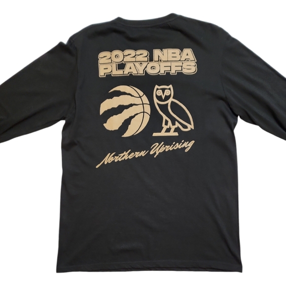 OVO Raptors 2022 NBA Playoffs Mens Long Sleeve Shirt (J) - Picture 3 of 7